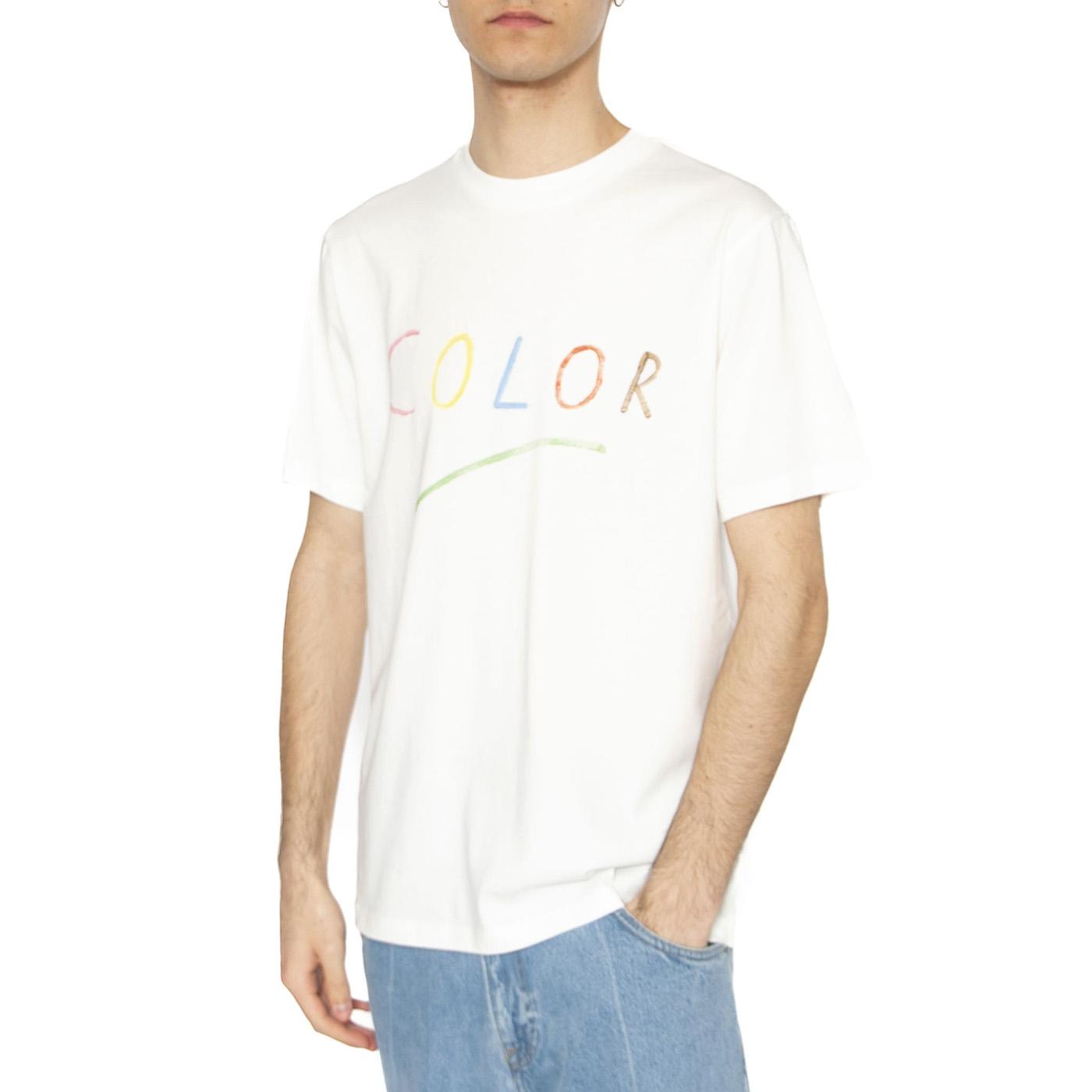 Colors Zach Tee White - Maglietta Girocollo Uomo Bianca MTS00425-WHITE  THINKING 