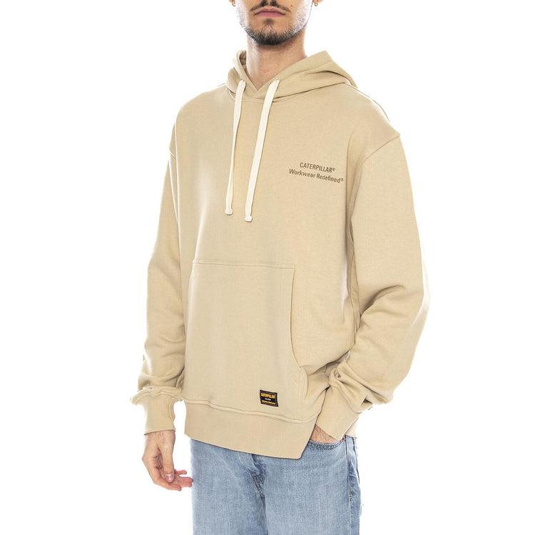 Redefined Hoodie -- Felpa Uomo Pale Khaki con Cappuccio 6050213 15-1216 CAT 