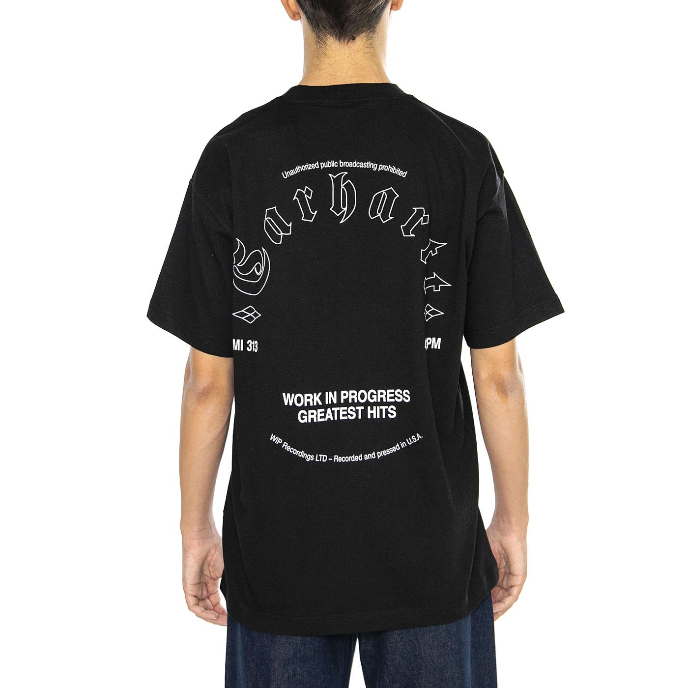 S/S Greatest Hits T-Shirt Black / White - Maglietta Girocollo Uomo Nera I034394.0D2XX  CARHARTT WIP 