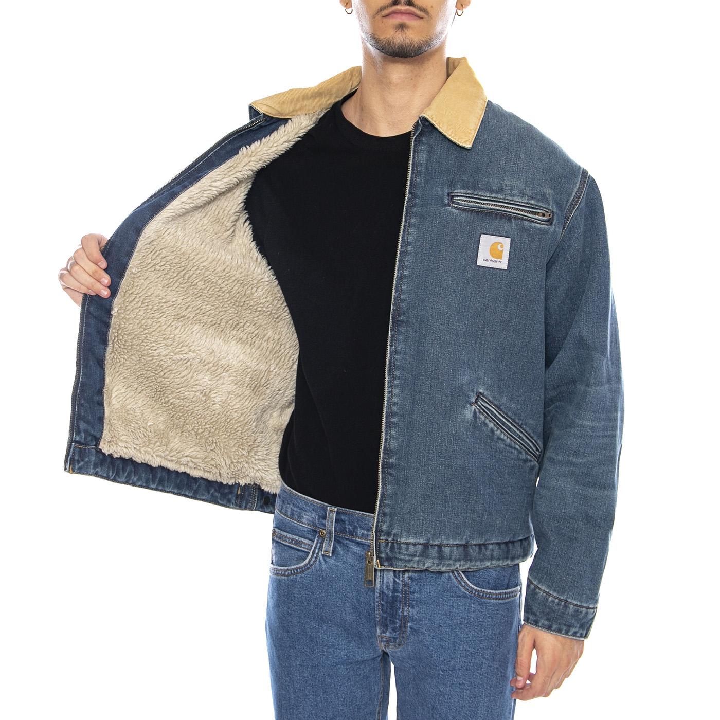 OG Detroit Jacket Blue / Dusty Hamilton Brown - Giacca Uomo Denim Jeans Blue I035878.2XN4L . CARHARTT WIP 