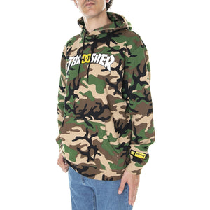 M' DC x Thrasher Ph Army Camo - Felpa con Cappuccio Uomo Camo ADYFT03399-XCGK  DC 
