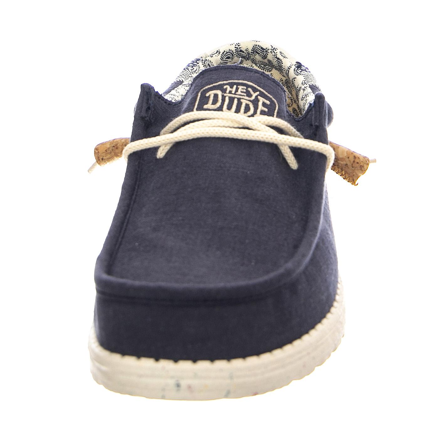 M' Wally Break Stitch 410 - Scarpe Stringate Profilo Basso Uomo Blu HD.40015.410  HEY DUDE 