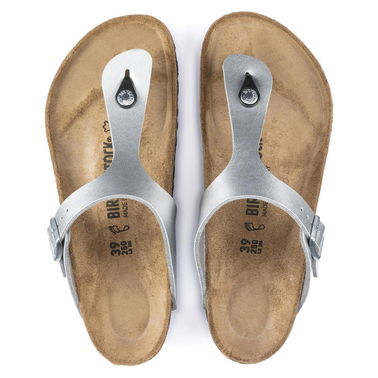 Gizeh Birko Flor Sandals - Silver - Sandali Donna Argento - Calzata Stretta 043851 . BIRKENSTOCK 