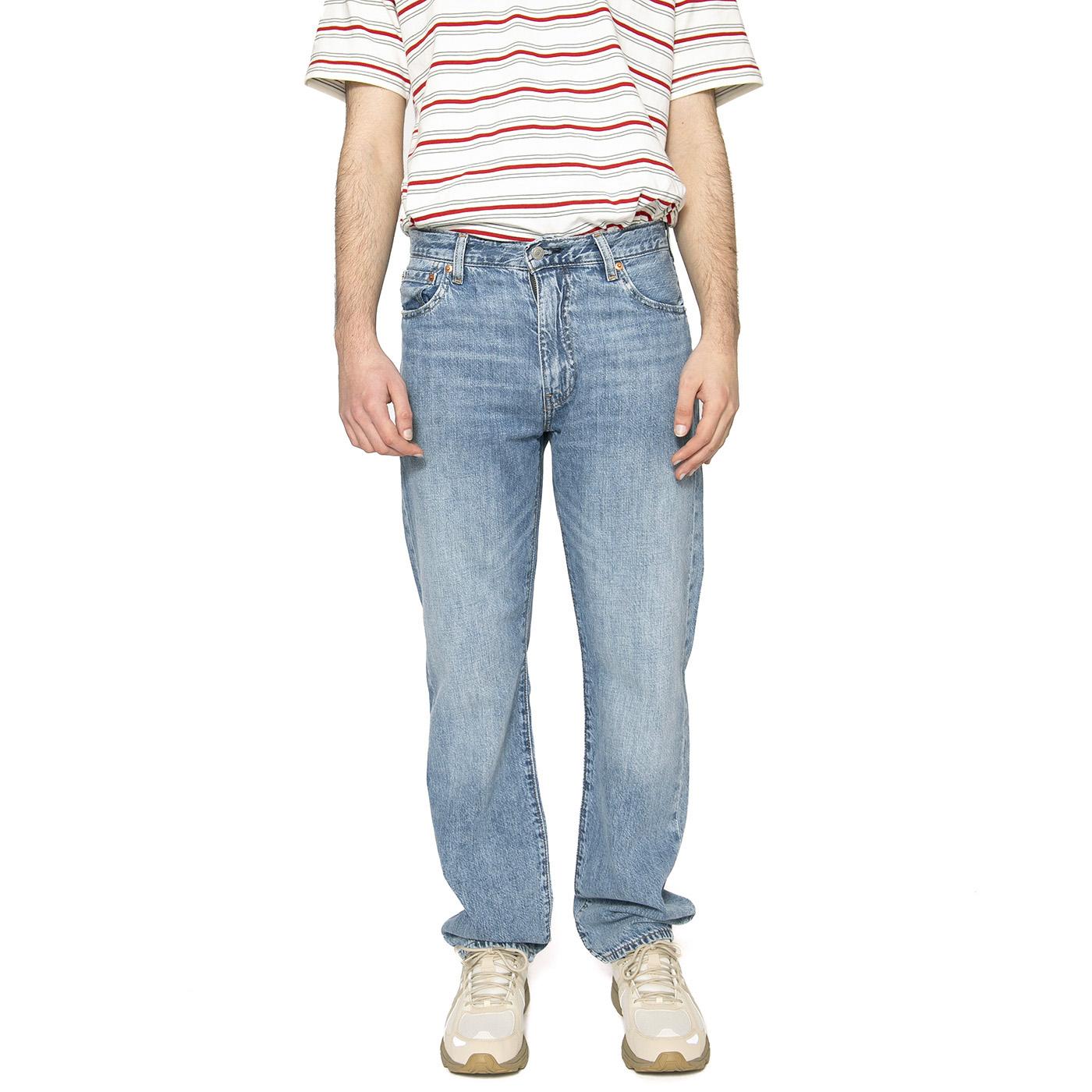 555 Relaxed Straight Tried Our Best LTW - Pantaloni Denim Jeans Uomo Blu 000LO-0012  LEVIS 