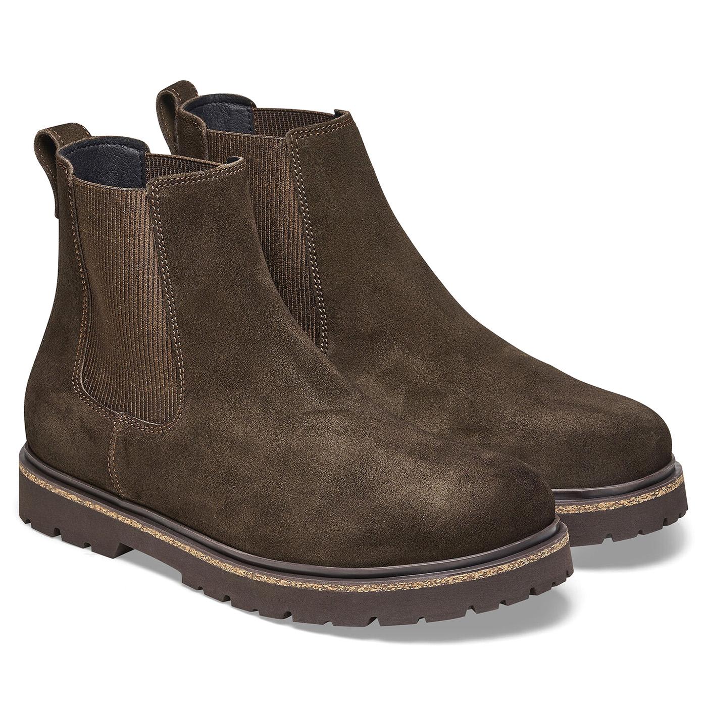 Highwood Slip On Men Mocca Suede Leather - Stivaletti Uomo Marroni 1025726  BIRKENSTOCK 