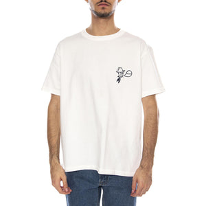 Rode Ben Tee Worn White - Maglietta Girocollo Uomo Bianca 112371671  WRANGLER 