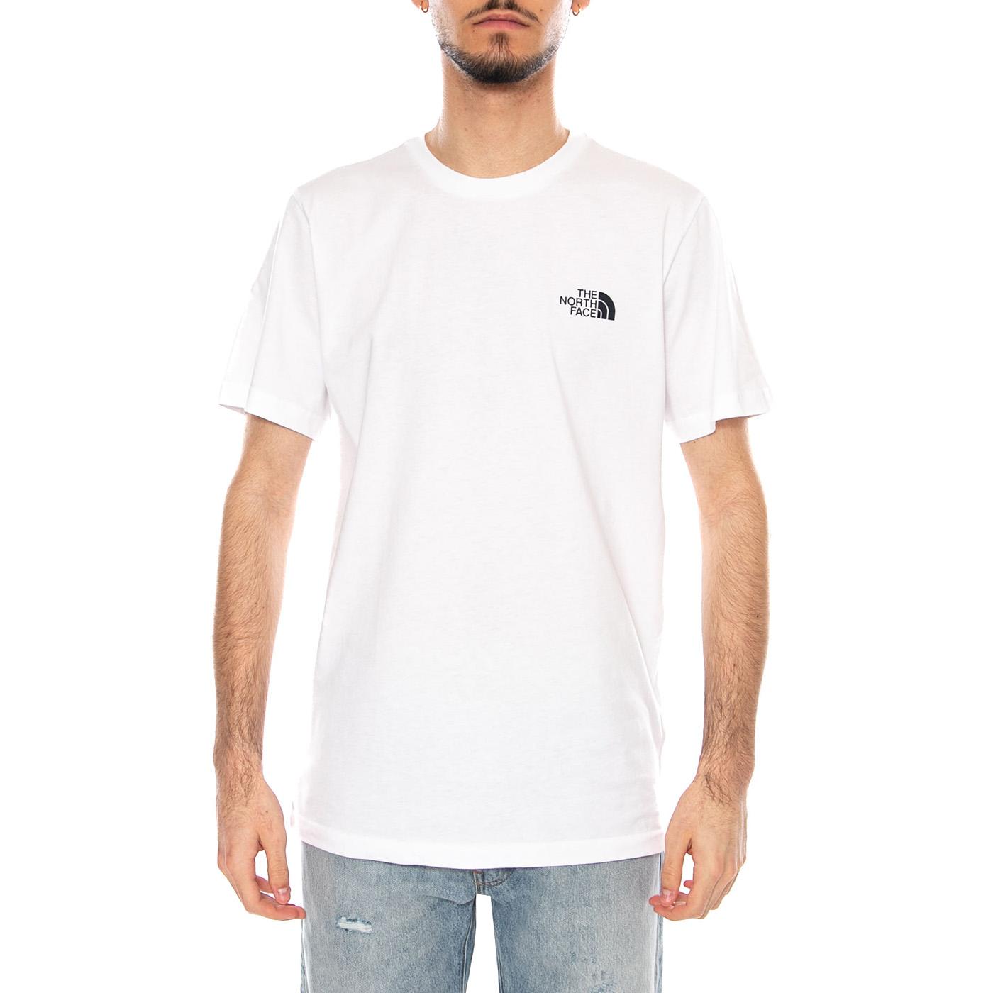 M Vertical Logo SS Tee White - Maglietta Girocollo Uomo Bianca NF0A8EE7 FN41 THE NORTH FACE 