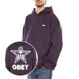 Bold Star Extra Heavy Hoof Fleece Plum Perfect - Felpa con Cappuccio Uomo Viola  Uomo OBEY