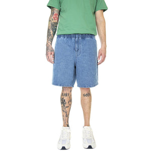 Easy Denim Carpenter Short Light Indigo - Bermuda Denim Jeans Uomo Blu 172120079-LIN  OBEY 