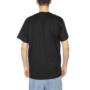 S/S Pocket Heart T-Shirt Black / Red - Maglietta Girocollo Uomo Nera I032128.1V2XX . CARHARTT WIP 