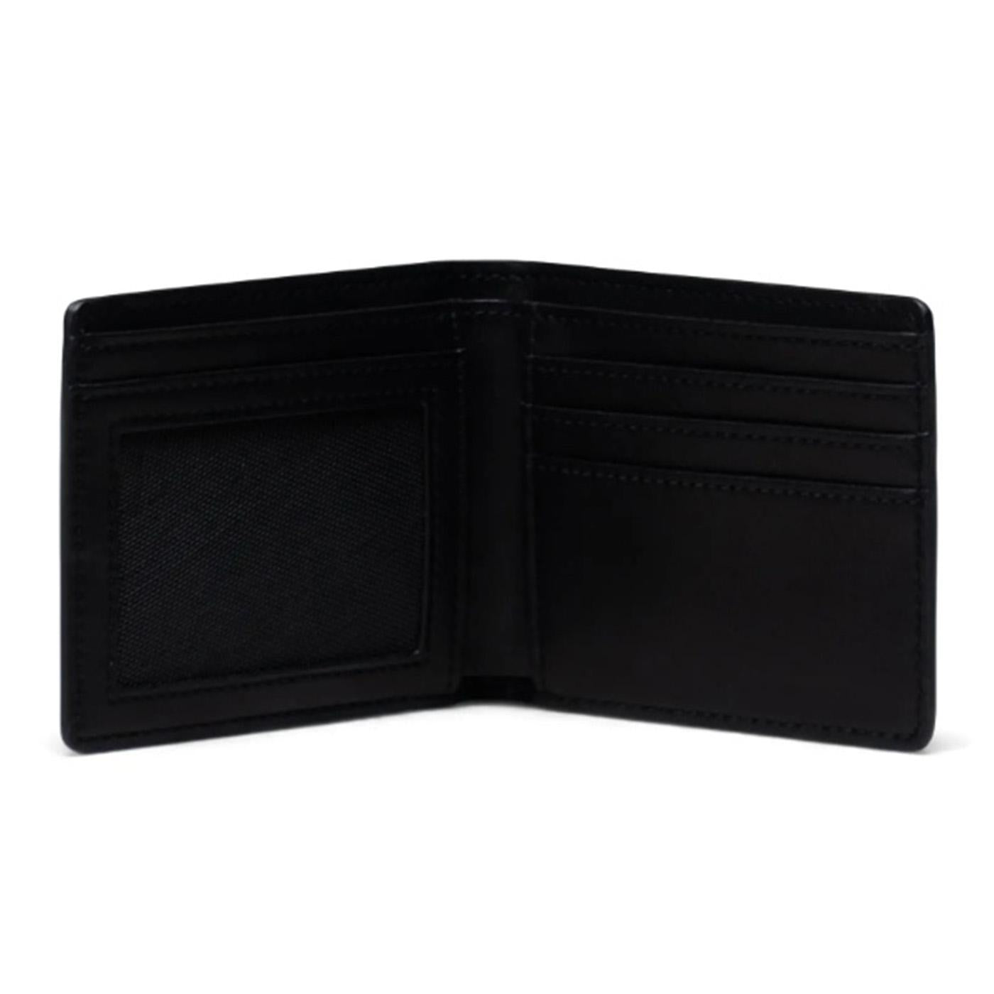 Hank Wallet Leather Black - Portafogli Nero 11151-00001-OS  HERSCHEL 