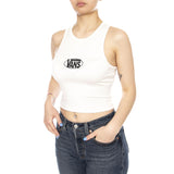 OVAL LOGO TANK EGRET - Canotta Donna Bianca  Donna VANS