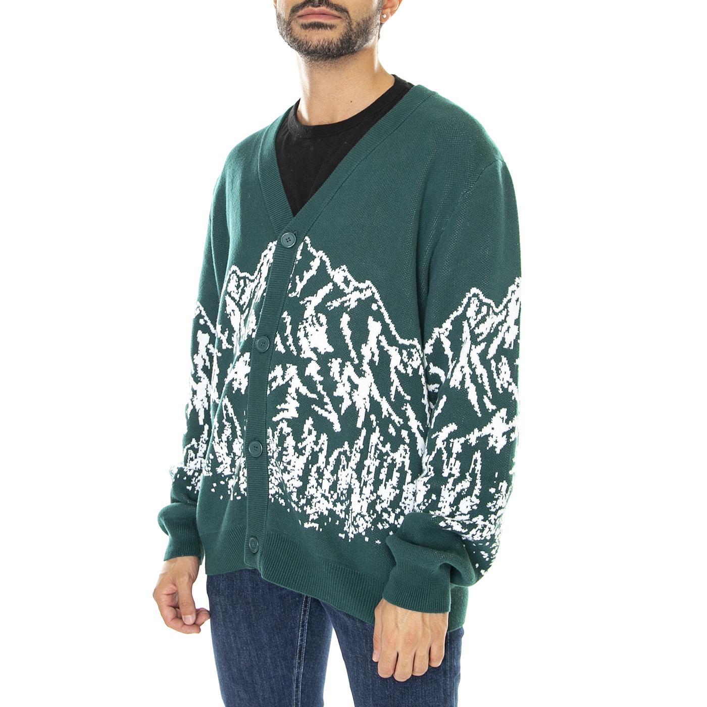 Go Randy Mountain Cardigan Evermore Green - Cardigan Uomo Verde M2BR15Z2YL1-F9JN  GUESS ORIGINALS 