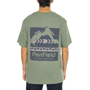 Mountain Filled Back Graphic S Laurel Wreath - Maglietta Girocollo Uomo Verde PFD0222-D66  PENFIELD 