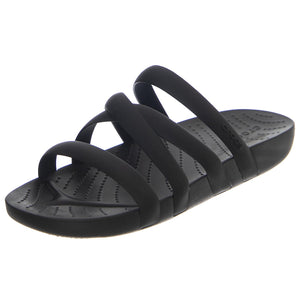 W' Crocs Splash Strappy Black - Sandali Donna Neri CR.208217-BLK  CROCS 