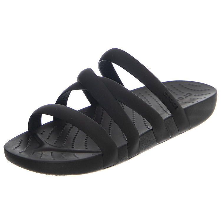 W' Crocs Splash Strappy Black - Sandali Donna Neri CR.208217-BLK  CROCS 