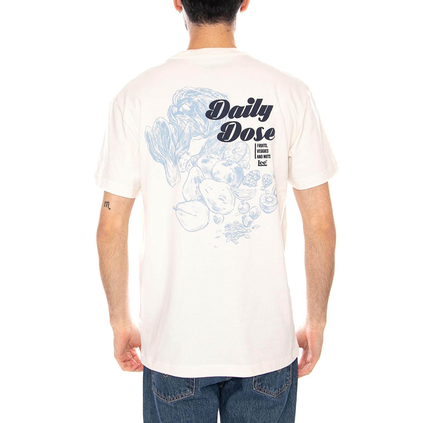 DAILY DOSE TEE NATURAL - Maglietta Girocollo Uomo Bianca 112376393 WHT LEE 