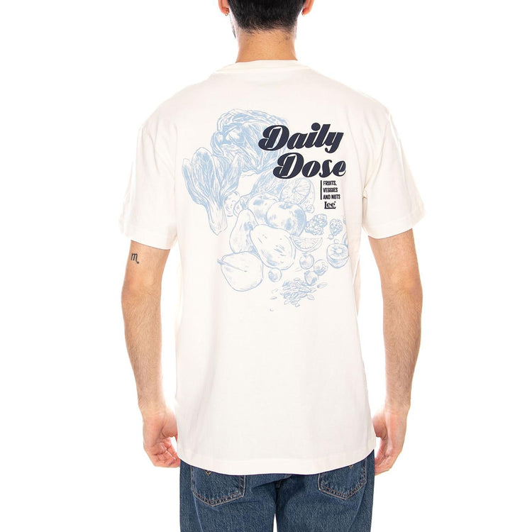 DAILY DOSE TEE NATURAL - Maglietta Girocollo Uomo Bianca 112376393 WHT LEE 