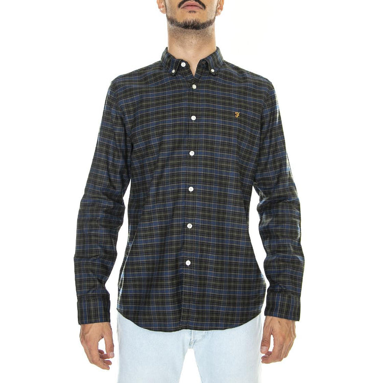 Fraser Check LS BD Evergreen - Camicia Uomo Multicolore F4WFC042-357  FARAH 