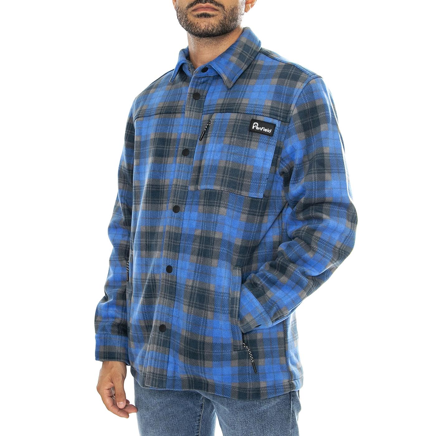 Checked Polar Fleece Vallarta Blue - Giacca Uomo Multicolore PFD0243-287  PENFIELD 