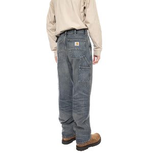 Single Knee Pant Blue - Pantaloni Denim Jeans Uomo Blu I032024.014Q . CARHARTT WIP 