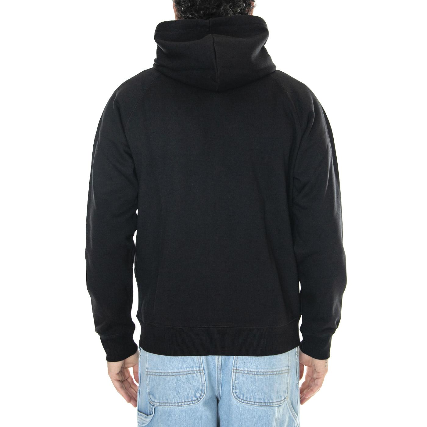 Hooded Chase Jacket Black / Gold - Felpa con Cappuccio e Zip Uomo Nera I033664.00FXX  CARHARTT WIP 