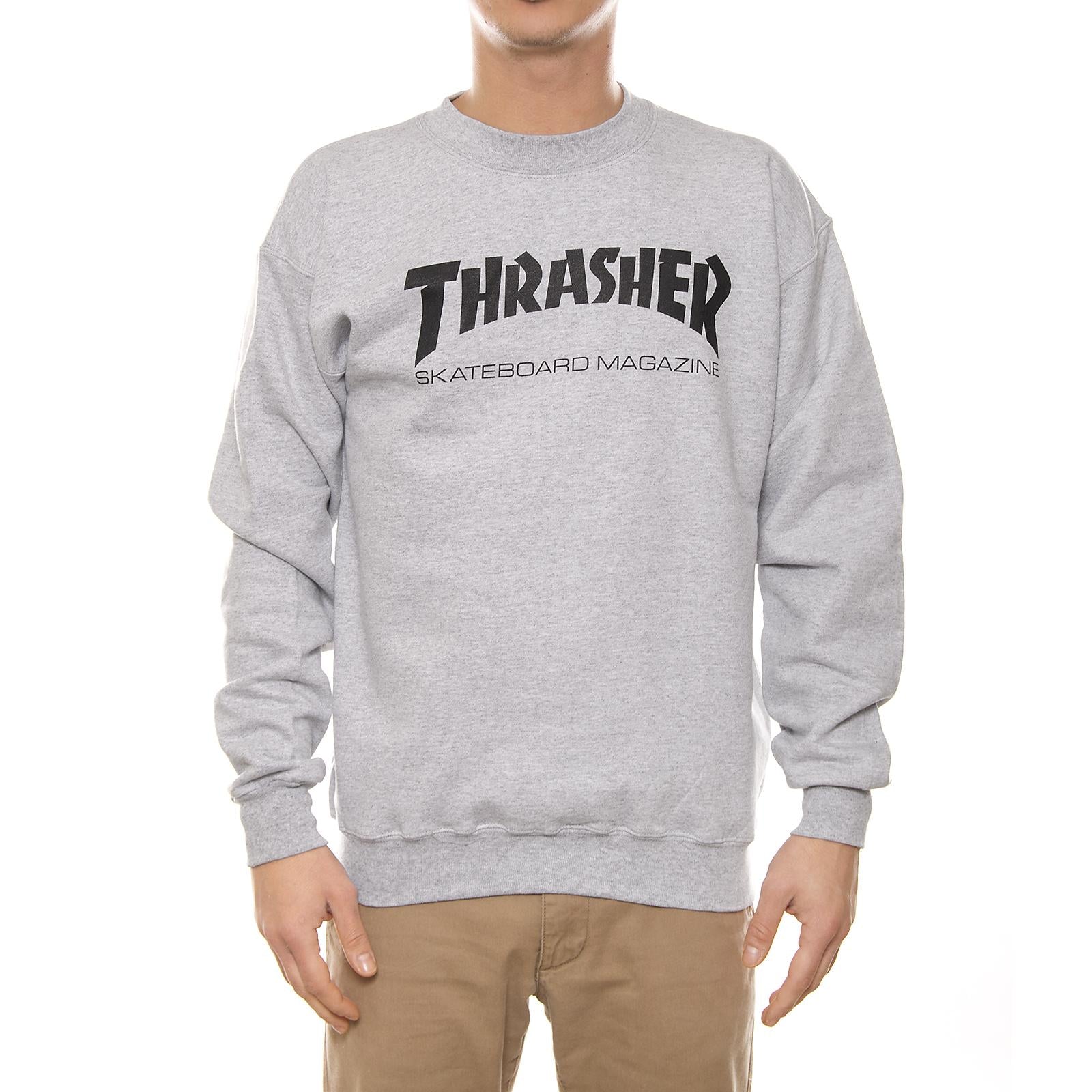 SKATE MAG CREW GREY 312002 GRY  THRASHER 