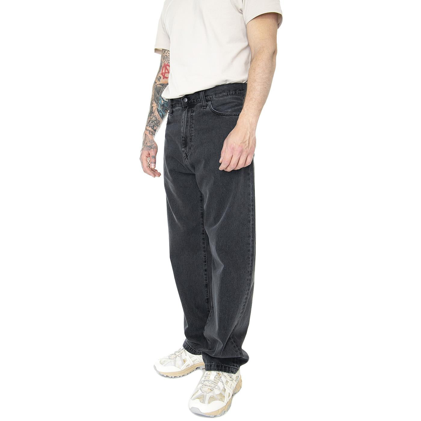 Landon Pant Black Heavy Stone Wash - Pantaloni Denim Jeans Uomo Neri I030468-8960 . CARHARTT WIP 