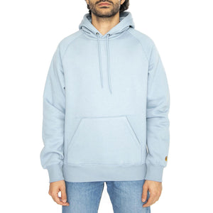 Hooded Chase Sweat Frosted Blue / Gold - Felpa con Cappuccio Uomo Blu I033661.2MYXX  CARHARTT WIP 