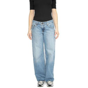 Low Loose Med Indigo Worn In - Pantaloni Denim Jeans Donna Blu A5566-0005  LEVIS 