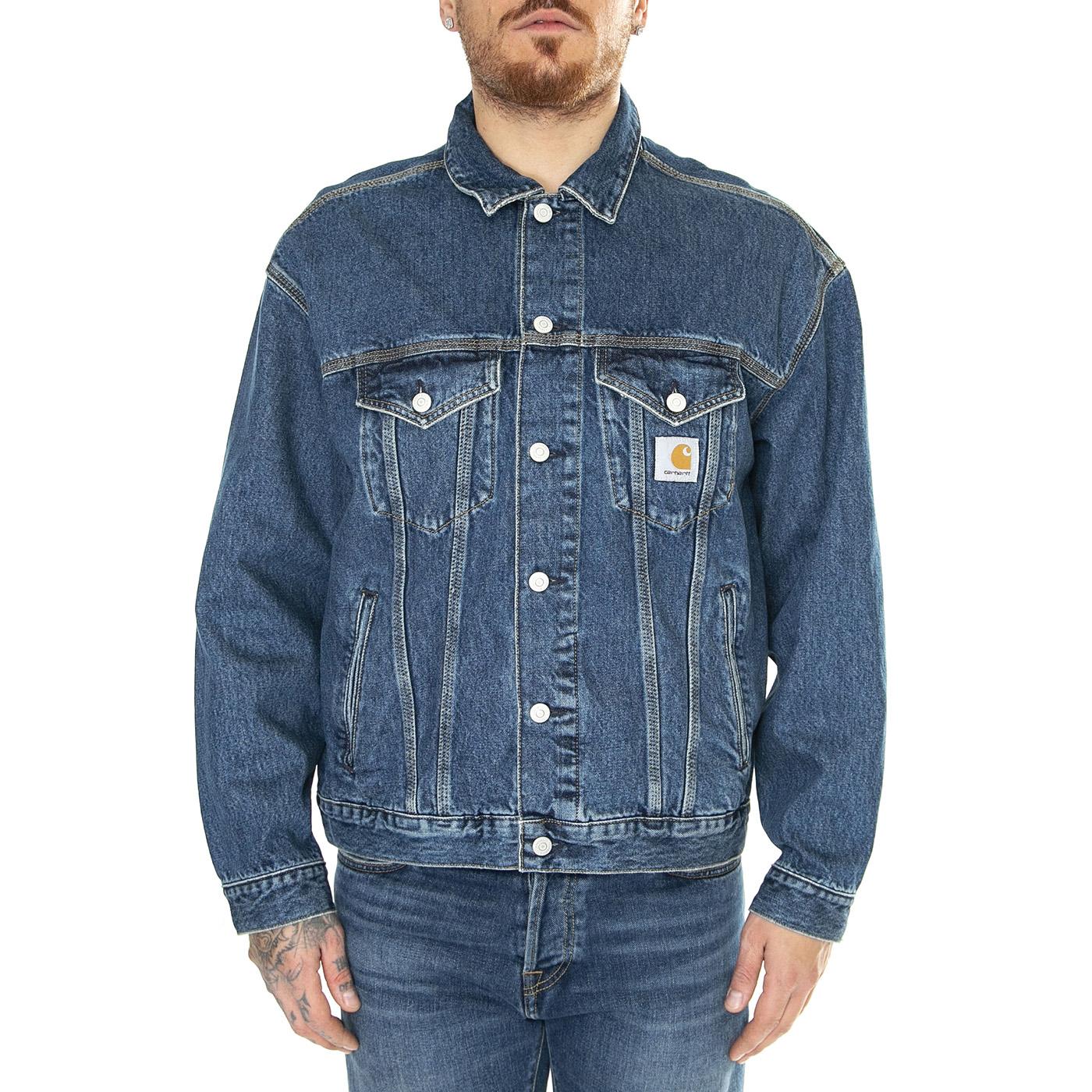 Helston Jacket Blue /cloud stone - Giacca Denim Jeans Uomo Blu I033352.014N  CARHARTT WIP 