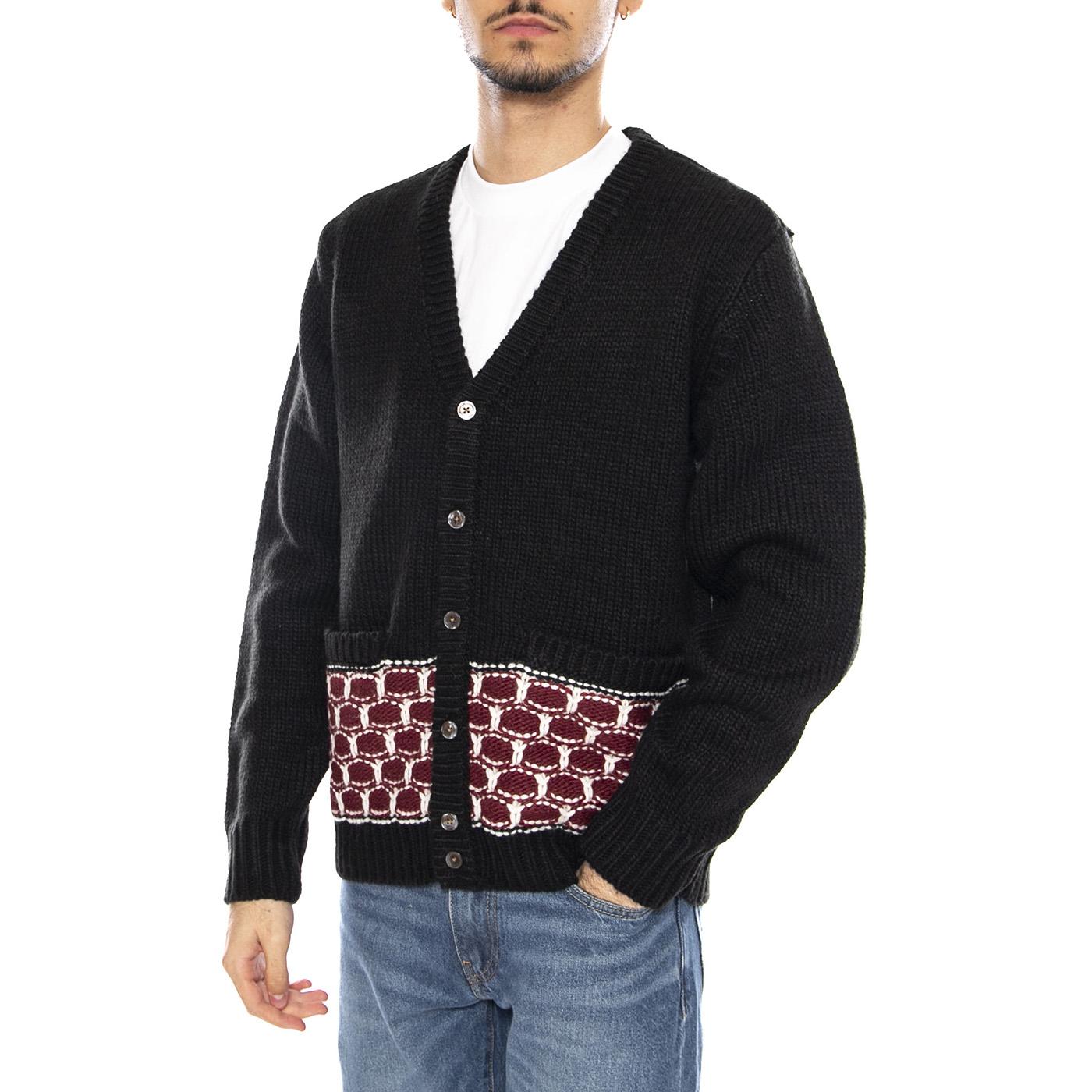 Kei Cardigan Black / Multi -- Cardigan Uomo Nero / Multicolore 151010039 BKM OBEY 