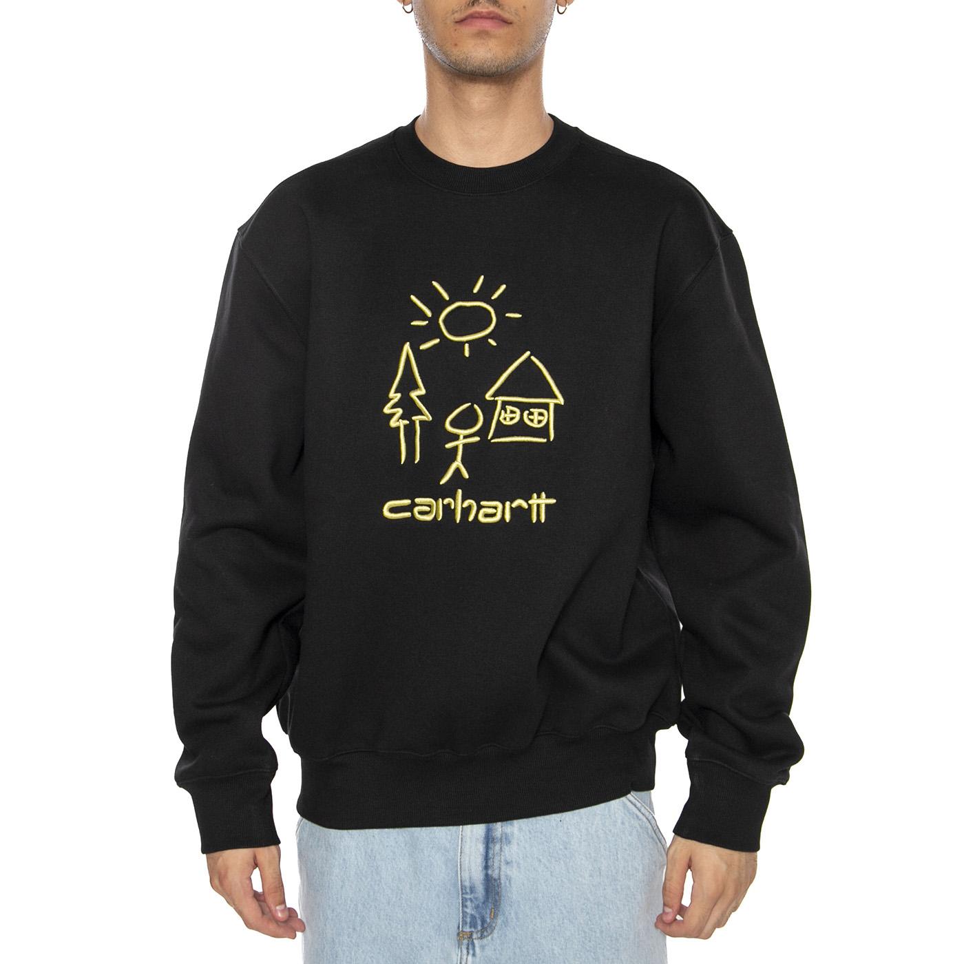 Masterpiece Sweat Black / Fandoghi - Felpa Uomo Nera I035199.33NXX . CARHARTT WIP 