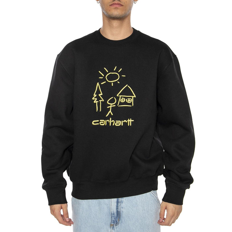 Masterpiece Sweat Black / Fandoghi - Felpa Uomo Nera I035199.33NXX . CARHARTT WIP 