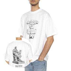 S/S Masterpiece T-Shirt White - Maglietta Girocollo Uomo Bianca I035196.02XX  CARHARTT WIP 