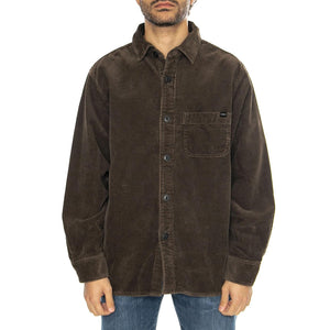 Ander Shirt LS Rain Drum - Camicia in Velluto Uomo Marrone I032605.1WW.06.  EDWIN 
