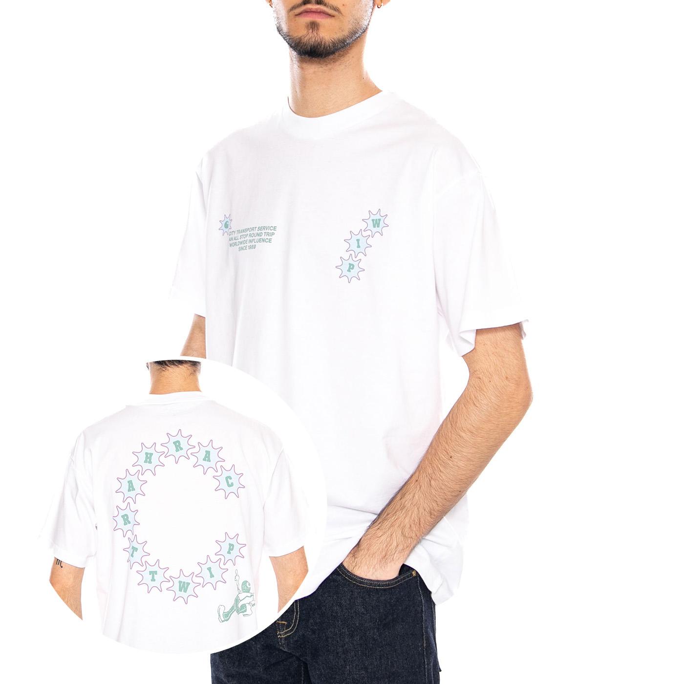 S/S C Trip T-Shirt White - Maglietta Girocollo Uomo Bianca I036233 02XX CARHARTT WIP 