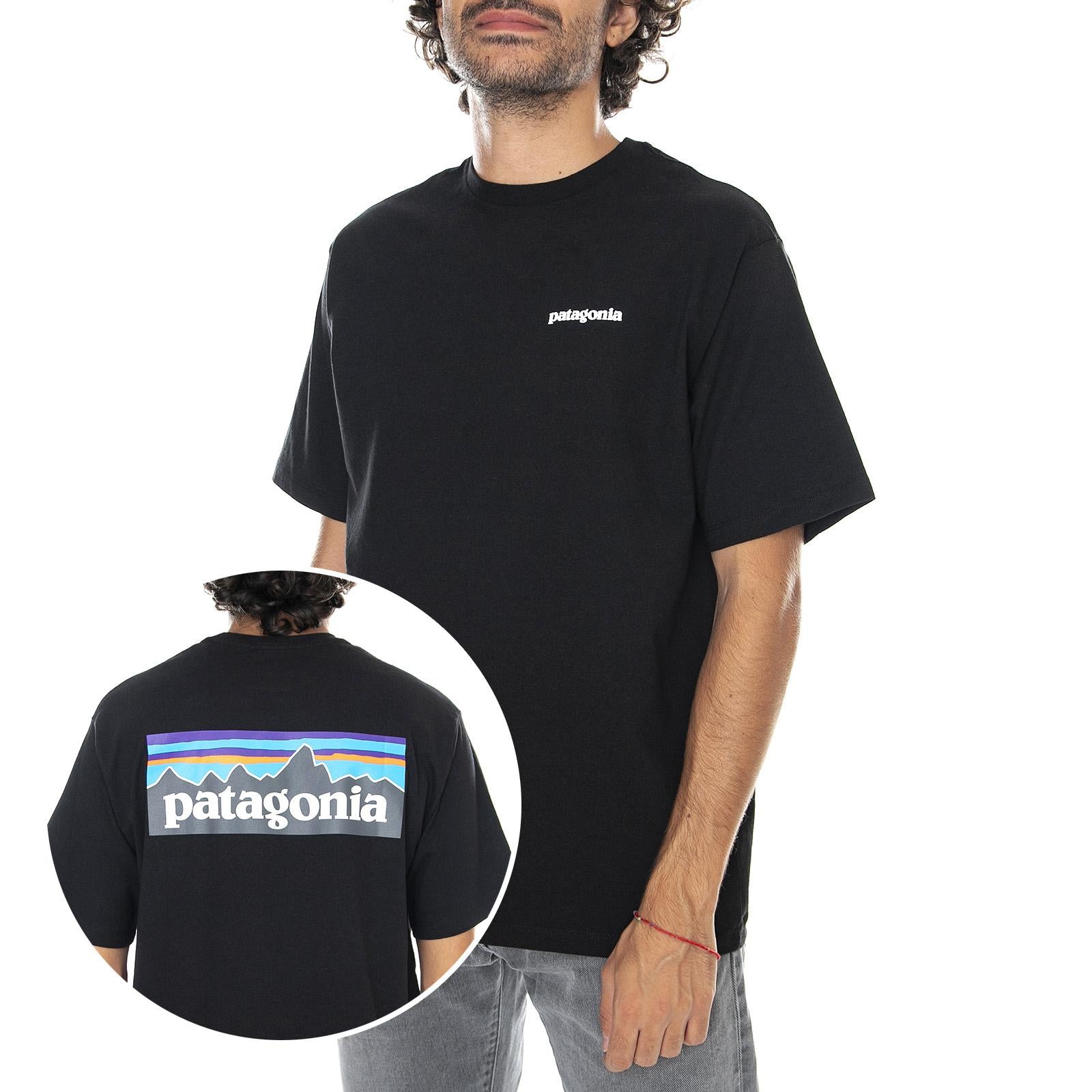 Mn P-6 Logo Respons T-Shirt - Black - Maglietta Girocollo Uomo Nera 38504-BLK  PATAGONIA 