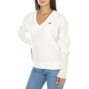 Pullover AF9554-70V - Maglione Donna Bianco AF9554-70V  LACOSTE 