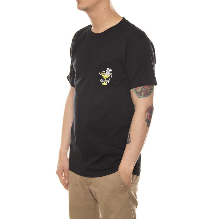 RAT POISON PREMIUM POCKET S/S TEE BLACK 165371408-BLK  OBEY 