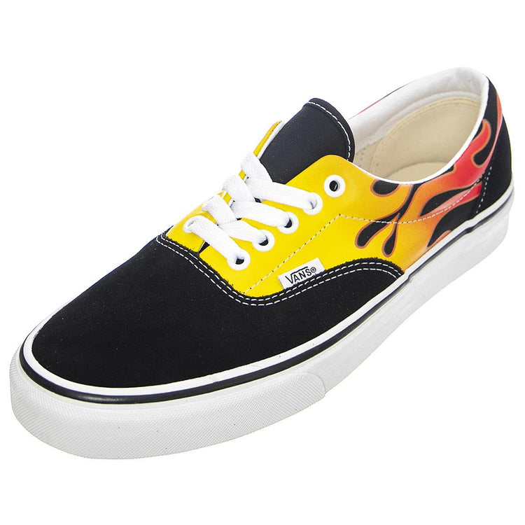 UA Era (Flame) - Scarpe Stringate Porfilo Basso Uomo Nere / Gialle / Black / True White VN0A4BV4XEY1  VANS 