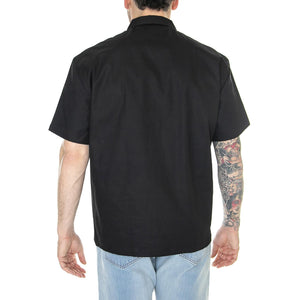 Basic Sleeve Shirt Black - Camicia Maniche Corte Uomo Nera 6020014-10158  CAT 