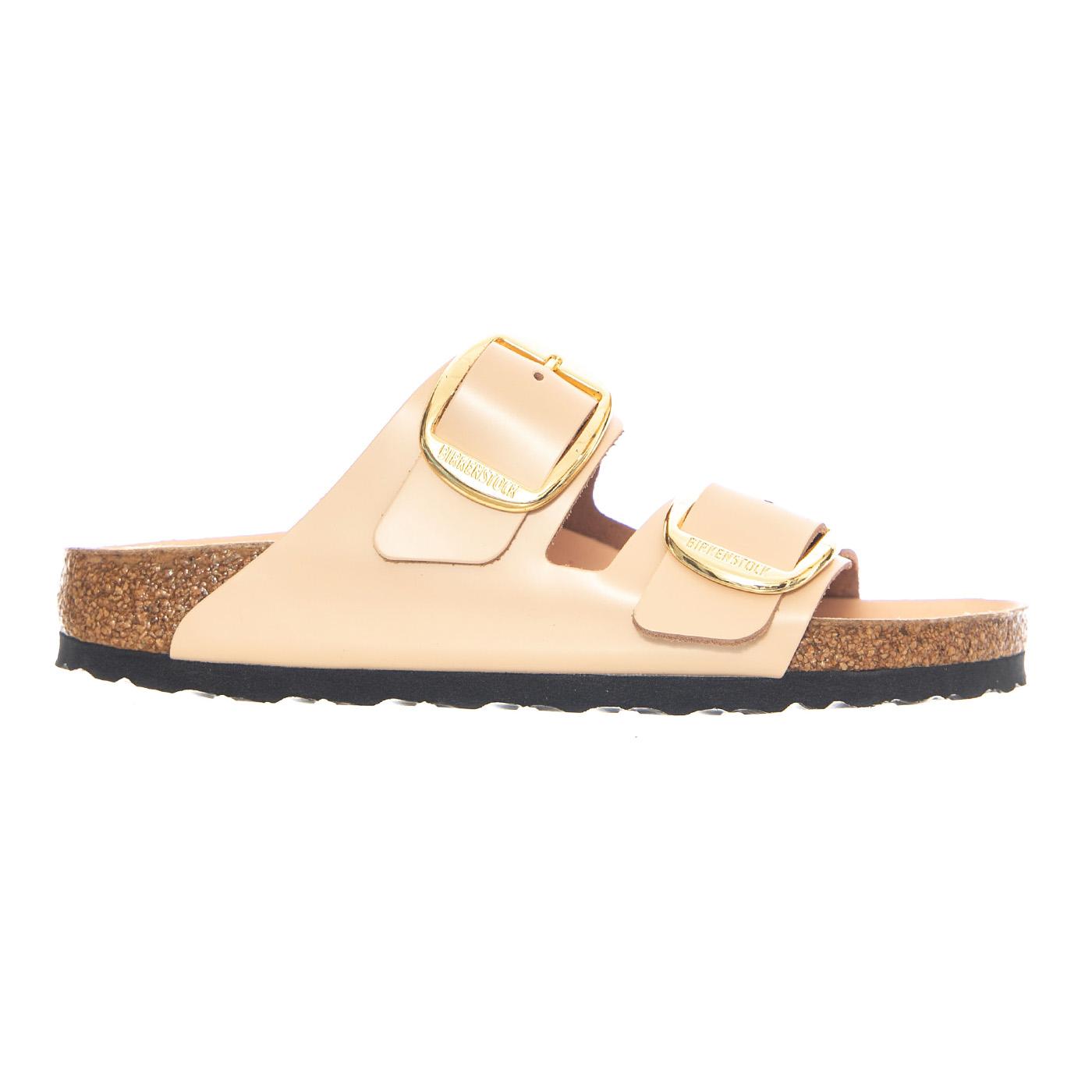 Arizona Big Buckle Nubuck Leather Narrow Fit Sandcastle - Sandali Donna Beige 1026553 SNB BIRKENSTOCK 