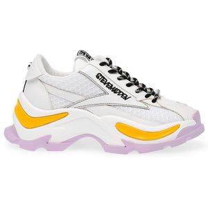 Zoomz White / Lavend - Scarpe Stringate Profilo Basso Donna Bianche / Multi SMPZOOMZ-WHT  STEVE MADDEN 
