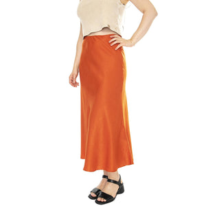 Falda midi satinada roja Red Skirt - Gonna Rossa 11220  WILD PONY 