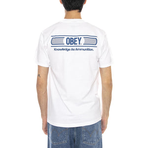 OBEY Knowledges As Ammunition Tee White - Maglietta Girocollo Uomo Bianca 165264218 WHT OBEY 