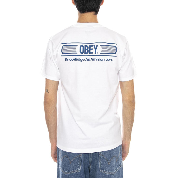 OBEY Knowledges As Ammunition Tee White - Maglietta Girocollo Uomo Bianca 165264218 WHT OBEY 