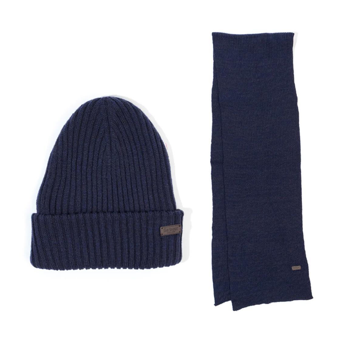 Crimdon Beanie & Scarf Set Navy - Set Sciarpa e Guanti Blu FW22-MGS0019-NY31  BARBOUR 