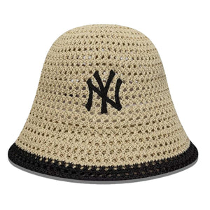 FEMALE KNITTED BUCKET NEW YORK YANKEES STONE - Berretto in Maglia Marrone 60856308 STNBLK NEW ERA 