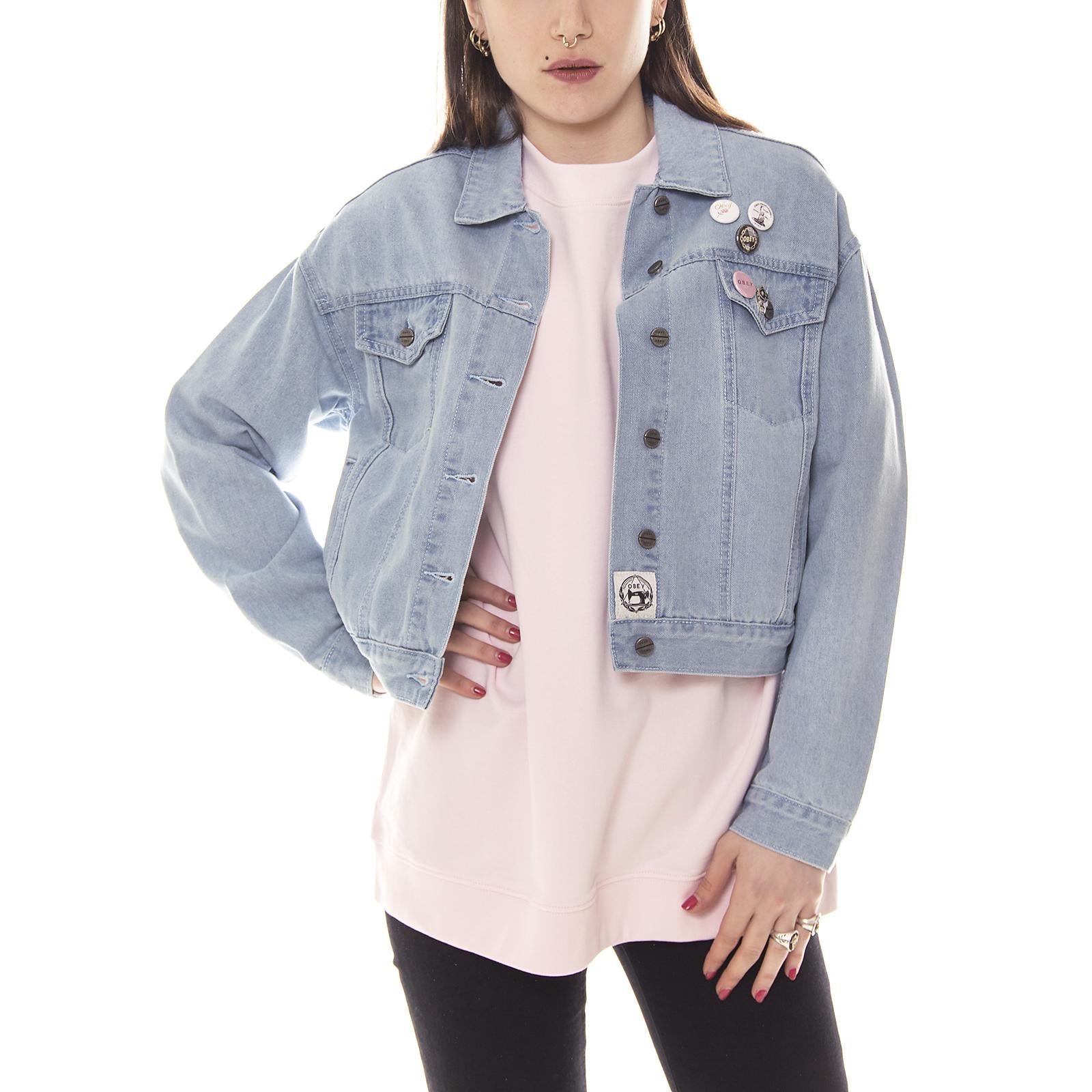 LEMMY DENIM JACKET STONE WASH 221800181-STN  OBEY 